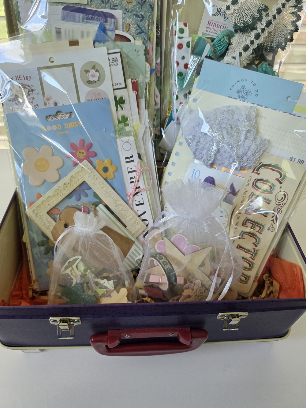 Crafting Box Filled with Mystery Scrap Paper And Ephemera - Picture 10 of 16